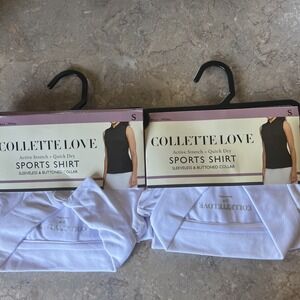 (2) Collette Love Active Stretch Quick Dry Sports Shirt Sleeveless Small